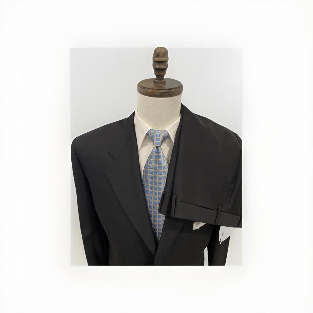 BEAUTIFUL CORNELIANI JACKET AND CANALI PANTS BLACK TWILL 44R / 40x34 ITALY VGC!